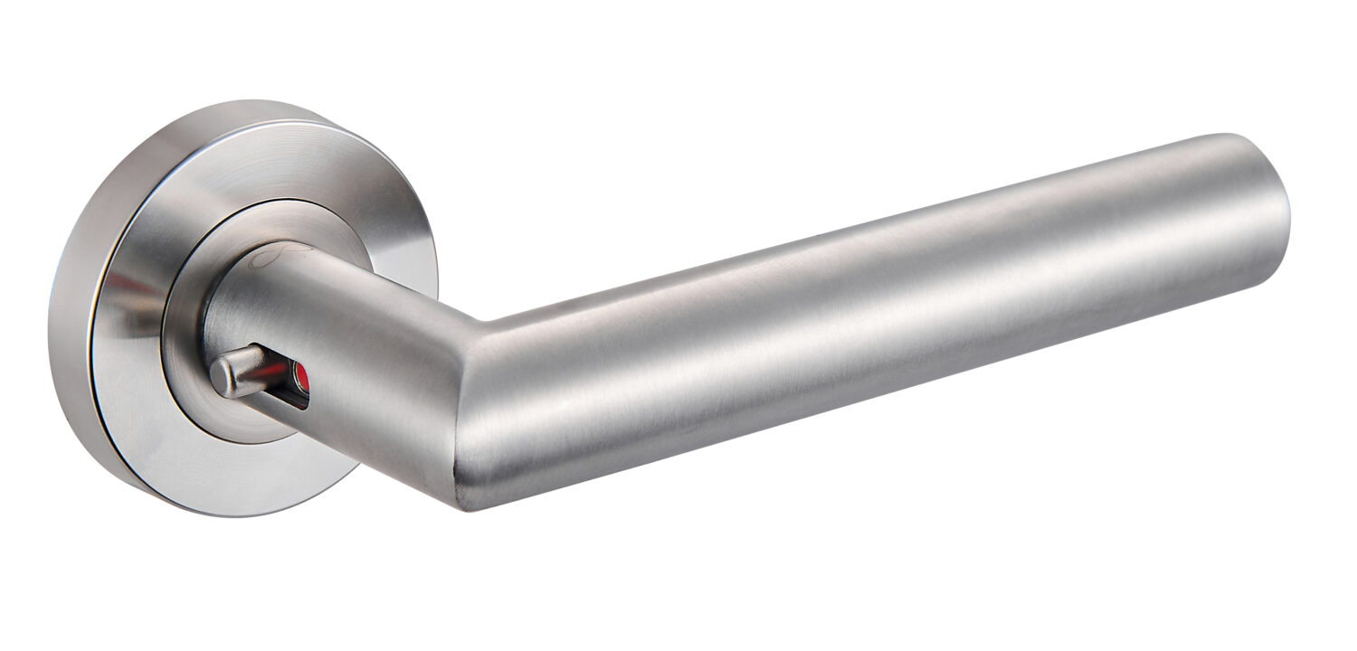 Klamka Duo Lock KDU O 500 na rozecie okrągłej INOX