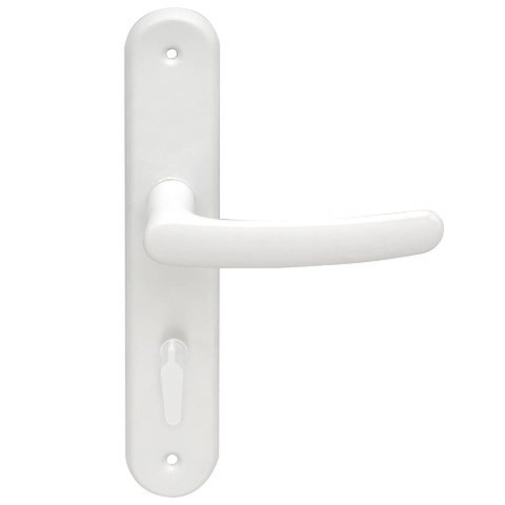 klamka-econo-k-na-szyldzie-72-mm-10006 Klamka ECONO-K na szyldzie 72mm biały malowany WC