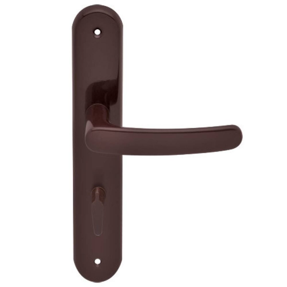 Klamka ECONO-K na szyldzie 72mm brązowy malowany WC