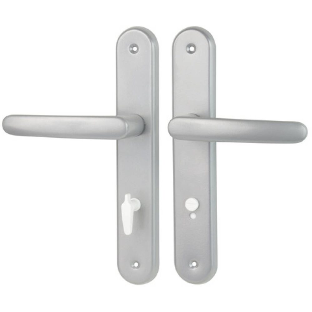 Klamka ECONO-K na szyldzie 72mm srebrny malowany WC