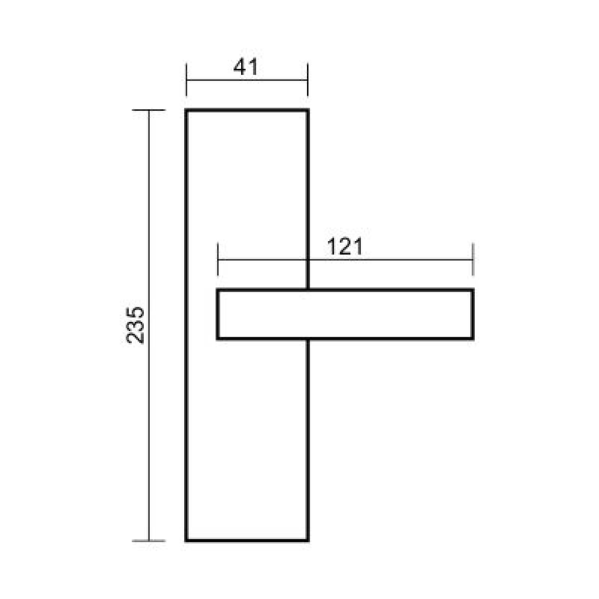 Klamka ECONO-K na szyldzie 72mm brązowy malowany wkładka