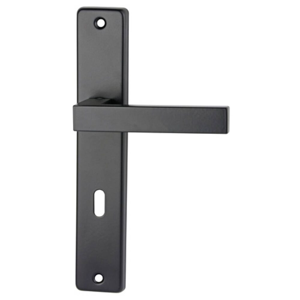 Klamka ECONO-Q na szyldzie 72mm czarny malowany klucz