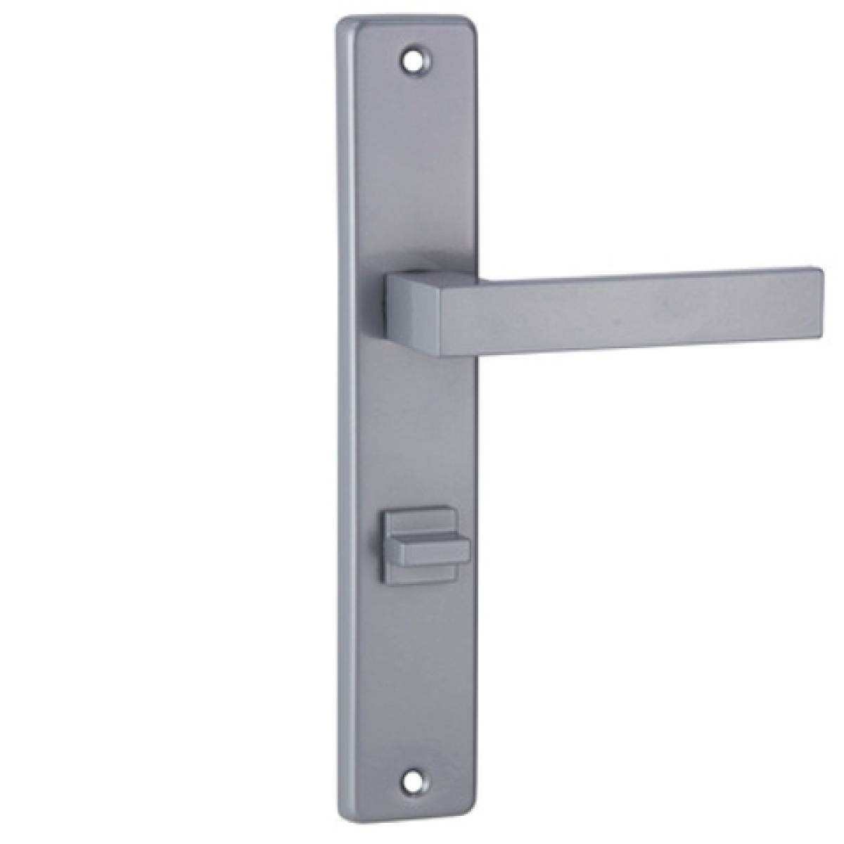 Klamka ECONO-Q na szyldzie 72mm srebrny malowany WC prawy
