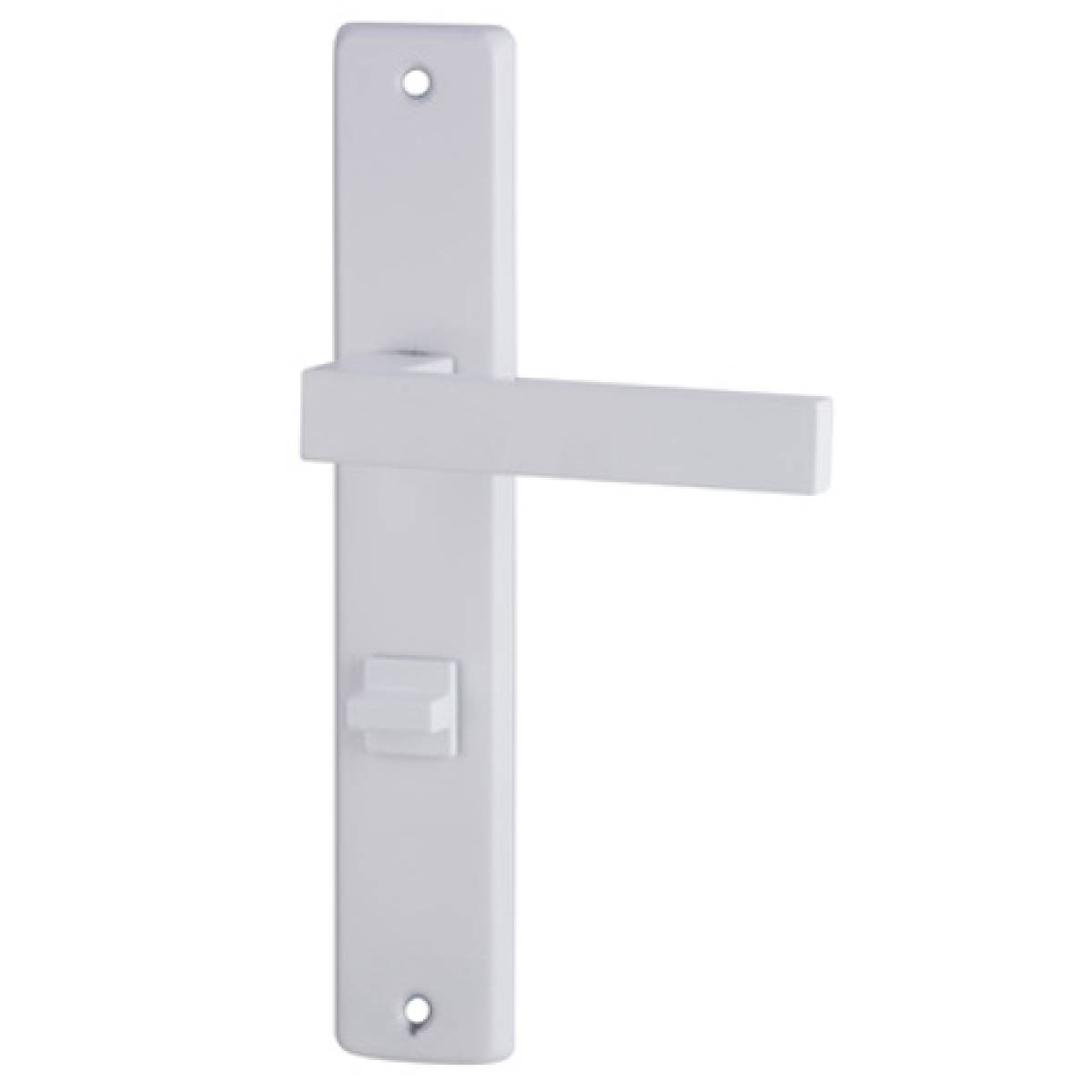 Klamka ECONO-Q na szyldzie 72mm biały malowany WC prawy