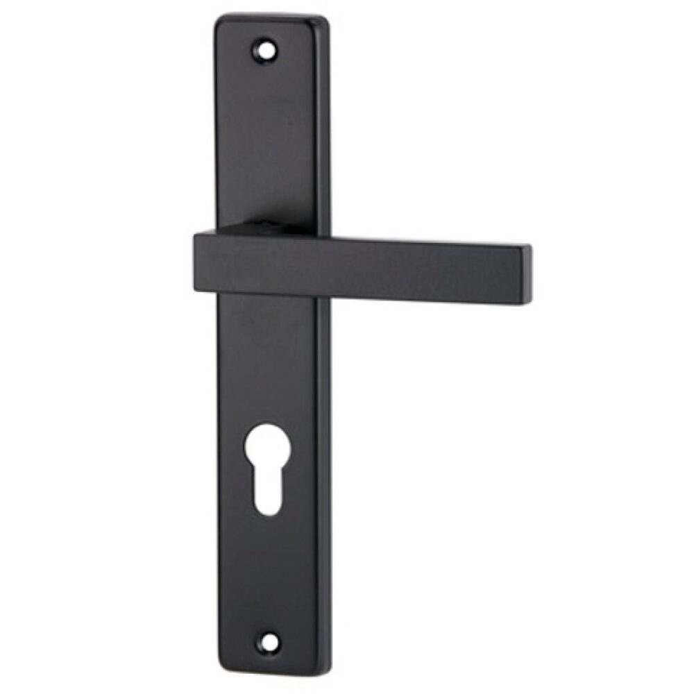 Klamka ECONO-Q na szyldzie 72mm czarny malowany wkładka