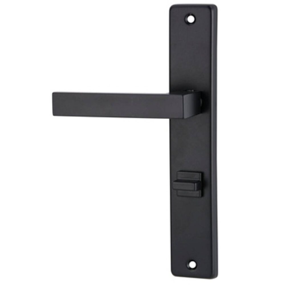 Klamka ECONO-Q na szyldzie 72mm czarny malowany WC lewy