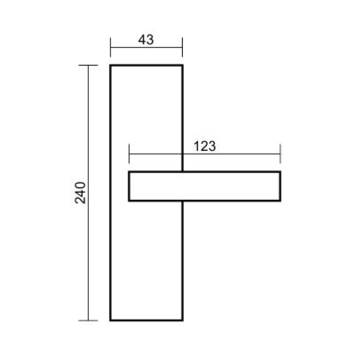 Klamka ECONO-Q na szyldzie 72mm biały malowany WC lewy