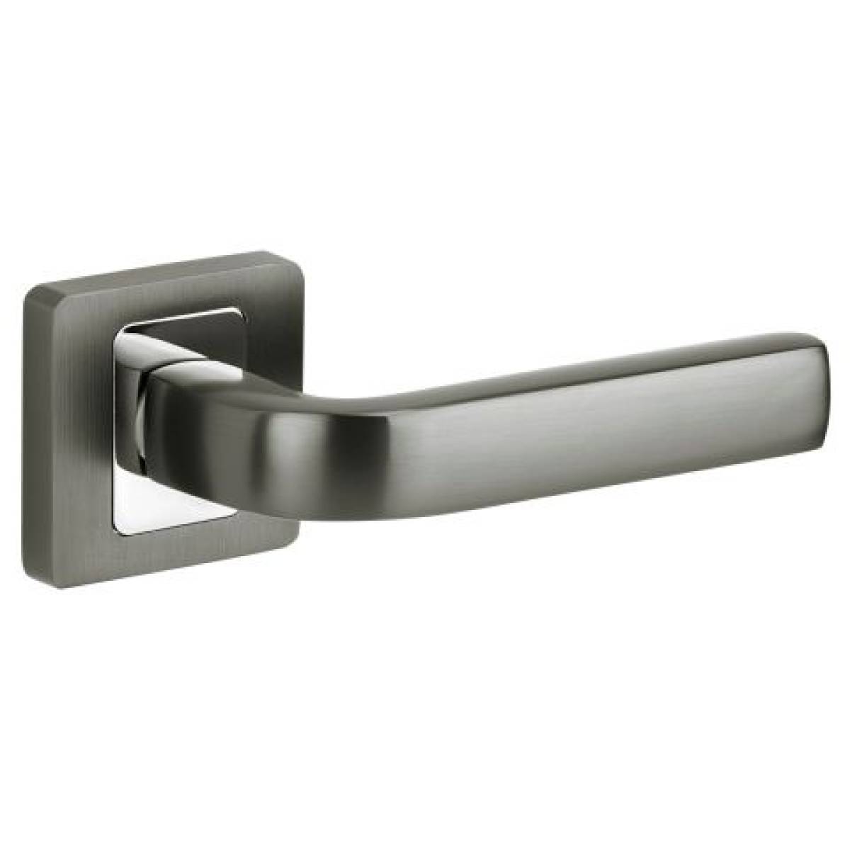 Klamka Entra na rozecie kwadratowej R62 antracyt/chrom