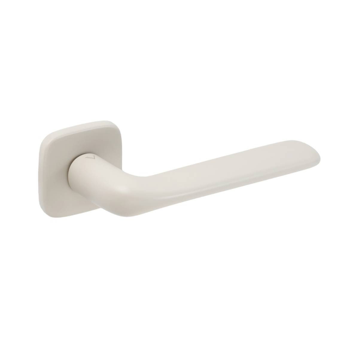 Klamka Flat na rozecie kwadratowej zaoblonej R82F ivory