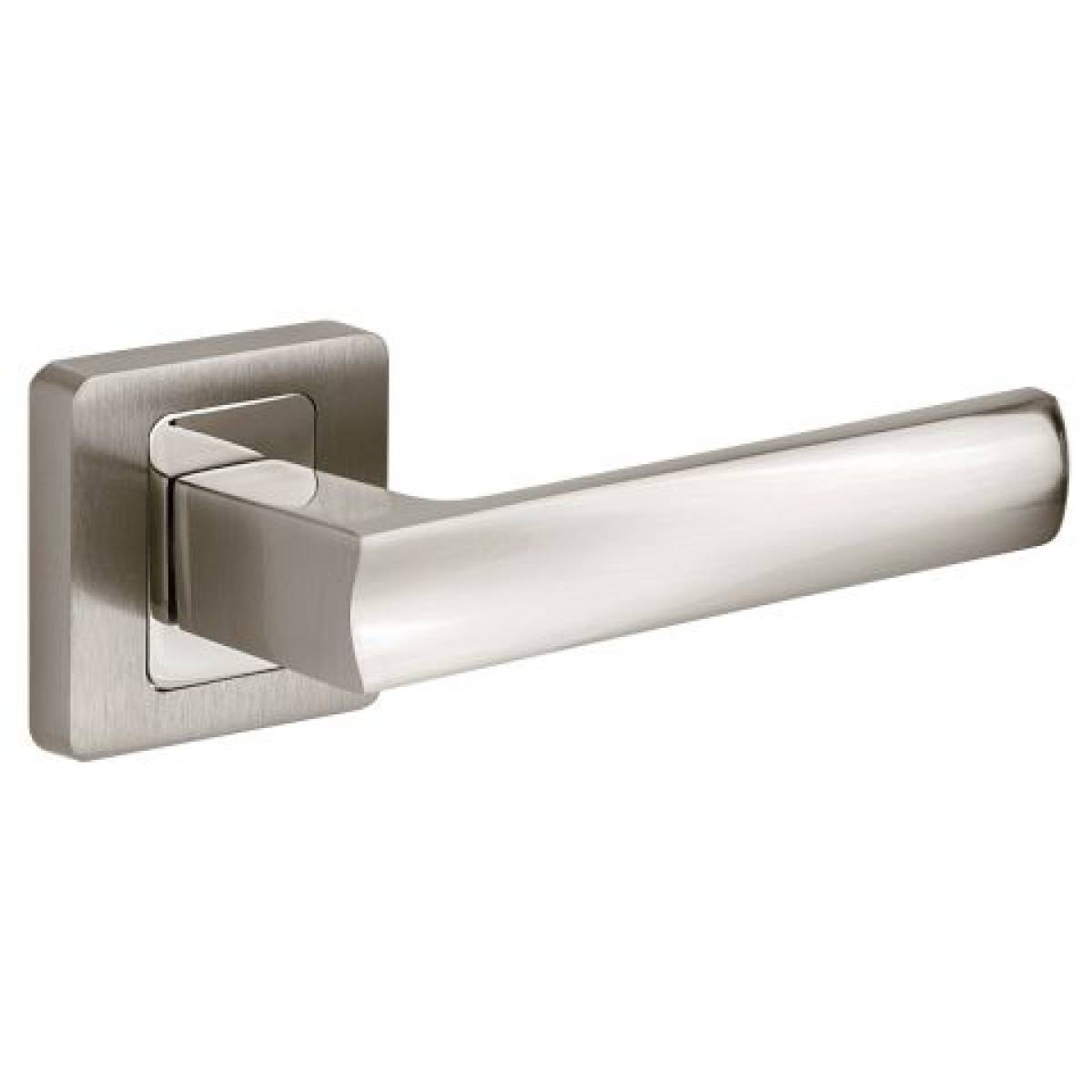 Klamka Flip na rozecie kwadratowej R62 nikiel-satyna/chrom