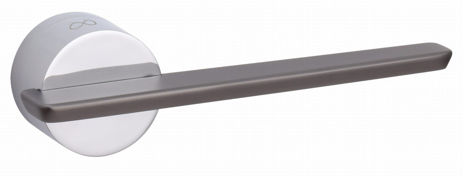 Klamka Gemello KGML 700/200 na szyldzie okrągłym chrom/tytan CP/SBN