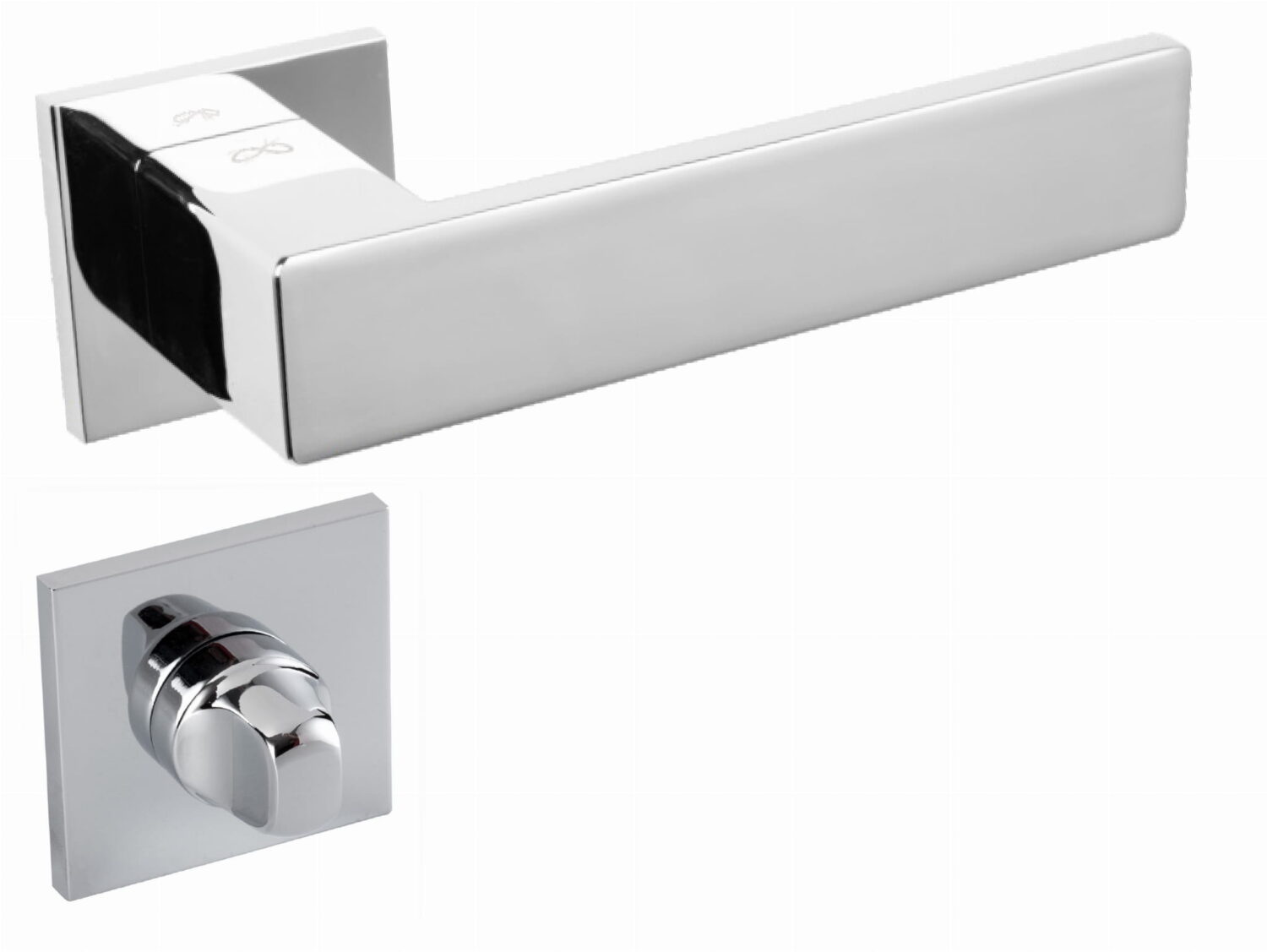 Klamka Imperia KIMP 700/CP na szyldzie kwadratowym chrom/CP