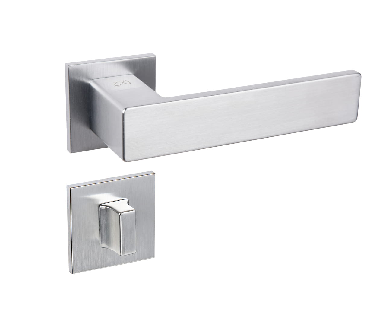 Klamka Imperia KIMP S M700 na szyldzie kwadratowym chrom mat