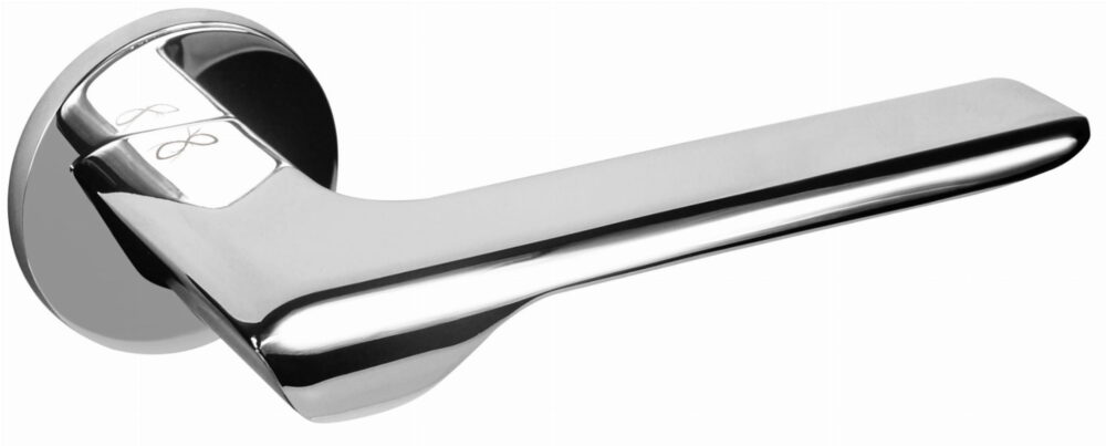 Klamka Linea KLIN S O 700 na szyldzie okrągłym chrom