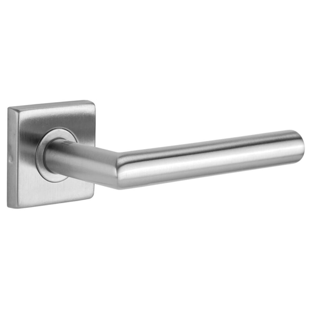 Klamka NovantaQ na rozecie kwadratowej R9 stal nierdzewna