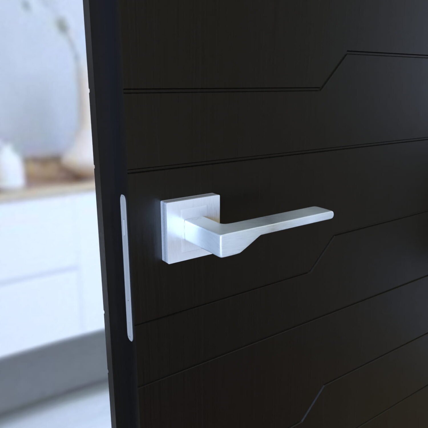 Klamka Nove KNV M700 na rozecie kwadratowej chrom-mat
