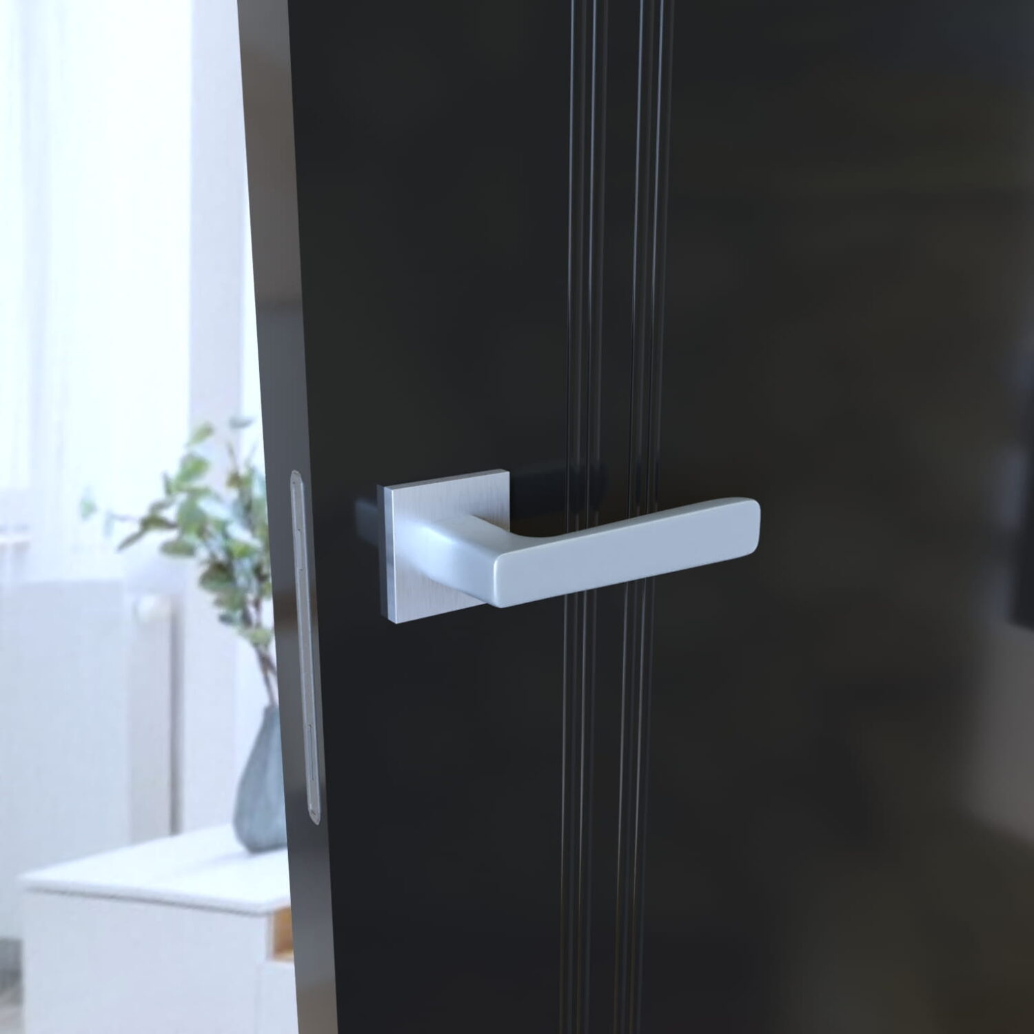 Klamka Parma KPR M700 na rozecie kwadratowej chrom-mat