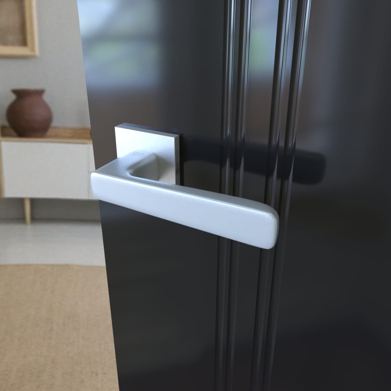 Klamka Parma KPR M700 na rozecie kwadratowej chrom-mat
