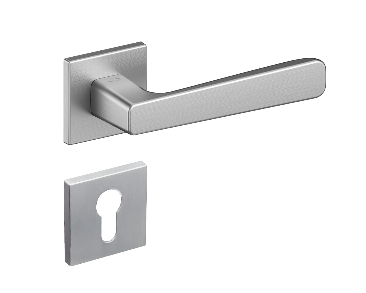 Klamka Parma KPR M700 na rozecie kwadratowej chrom-mat