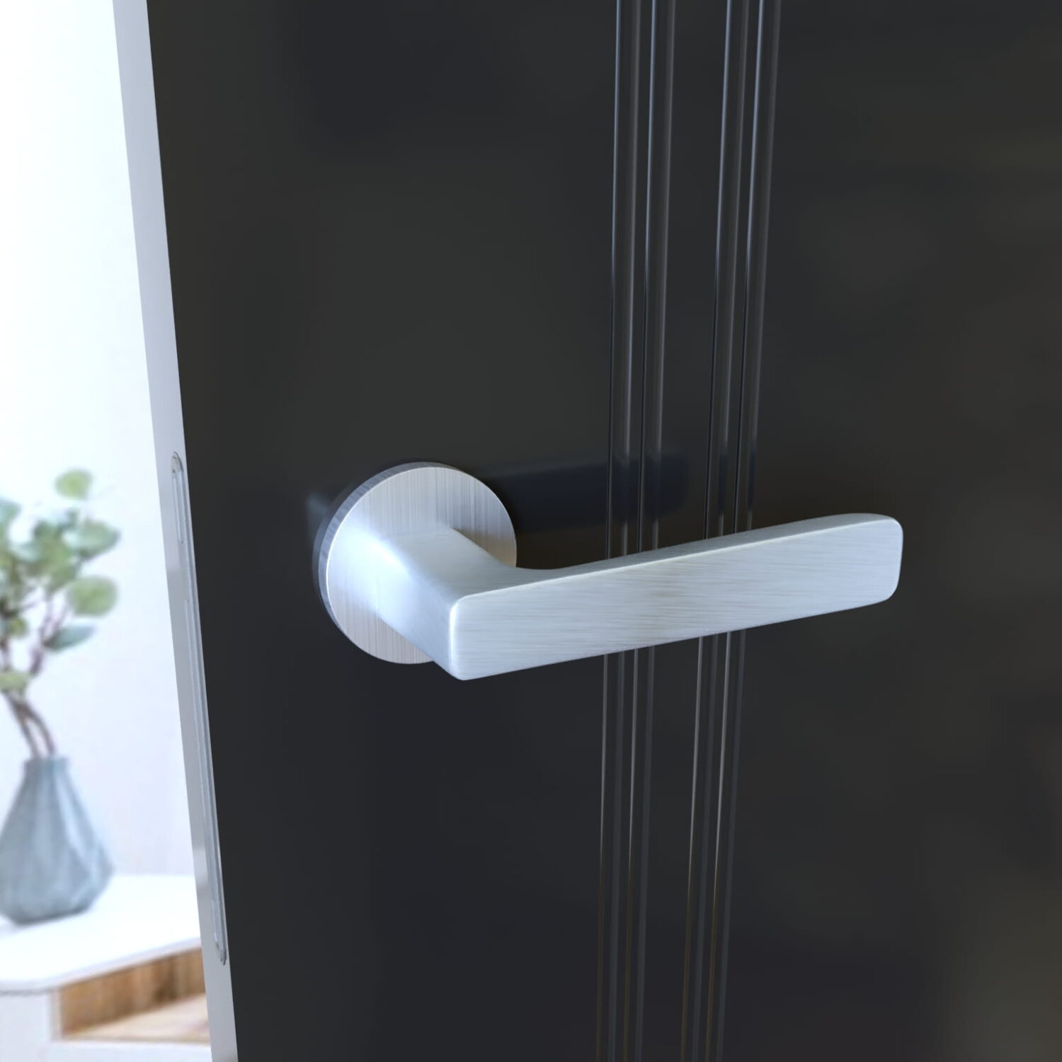 Klamka Parma KPR O M700 na rozecie okrągłej chrom-mat