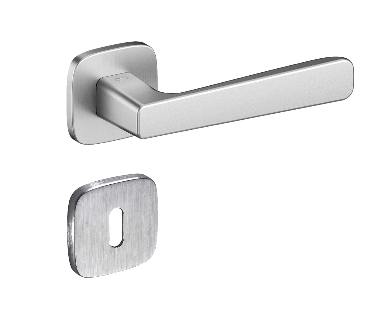 Klamka Parma KPR QO M700 na rozecie kwadratowo-owalnej chrom-mat
