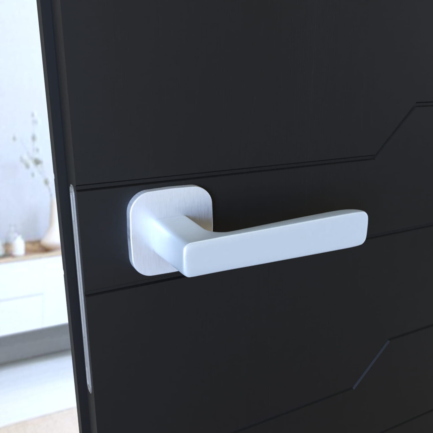 Klamka Parma KPR QO M700 na rozecie kwadratowo-owalnej chrom-mat