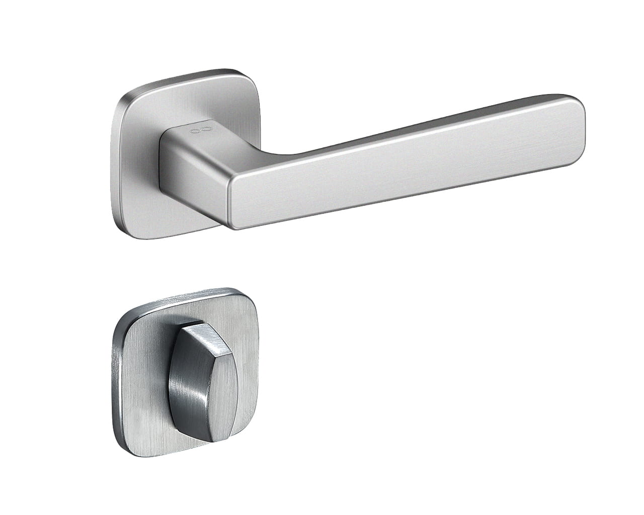 Klamka Parma KPR QO M700 na rozecie kwadratowo-owalnej chrom-mat