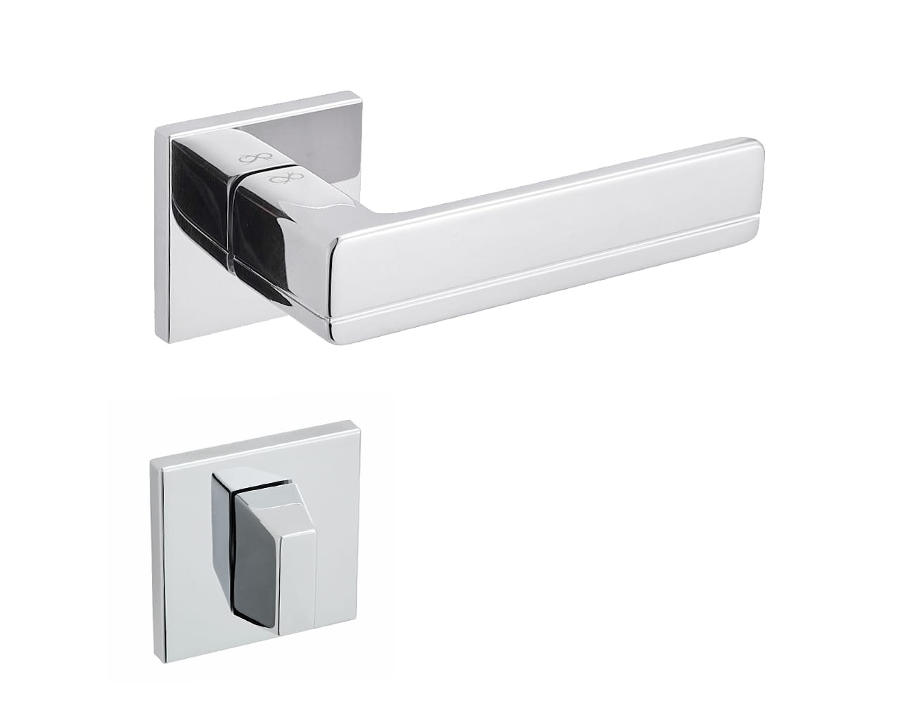 Klamka Platon Fit KPF 700 na rozecie kwadratowej chrom