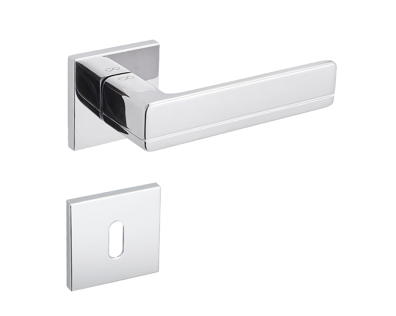 Klamka Platon Fit KPF 700 na rozecie kwadratowej chrom