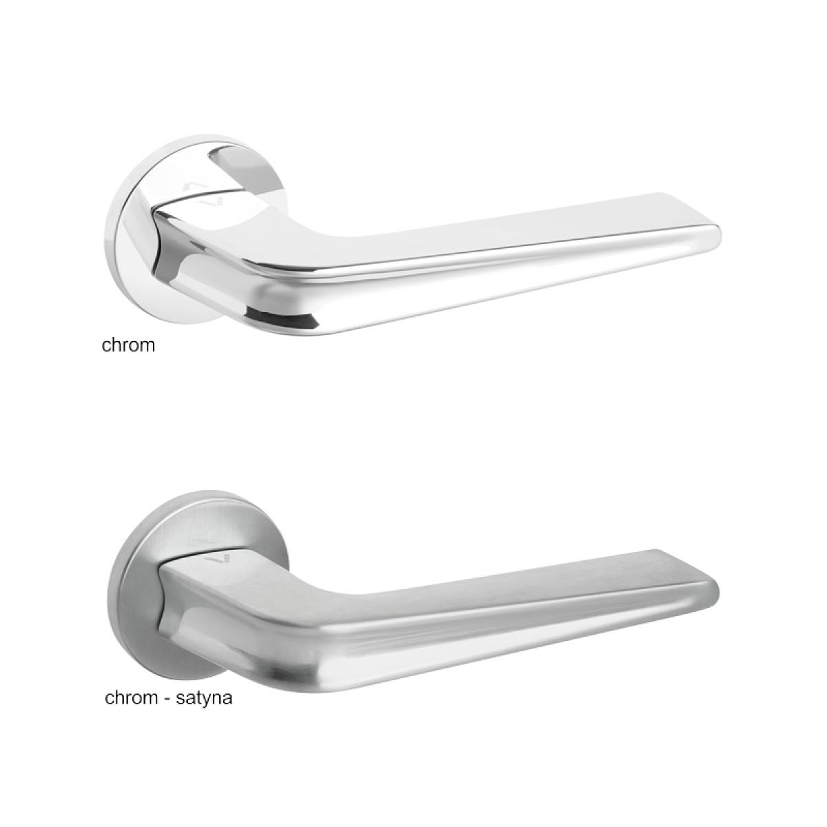 Klamka Radius Fit na rozecie okrągłej R68F chrom-satyna