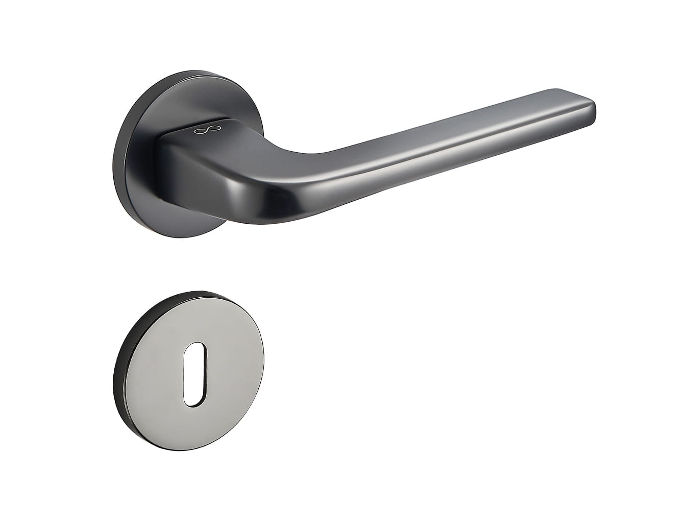 Klamka Solo Fit KSO O BN00 na rozecie okrągłej gun-metal