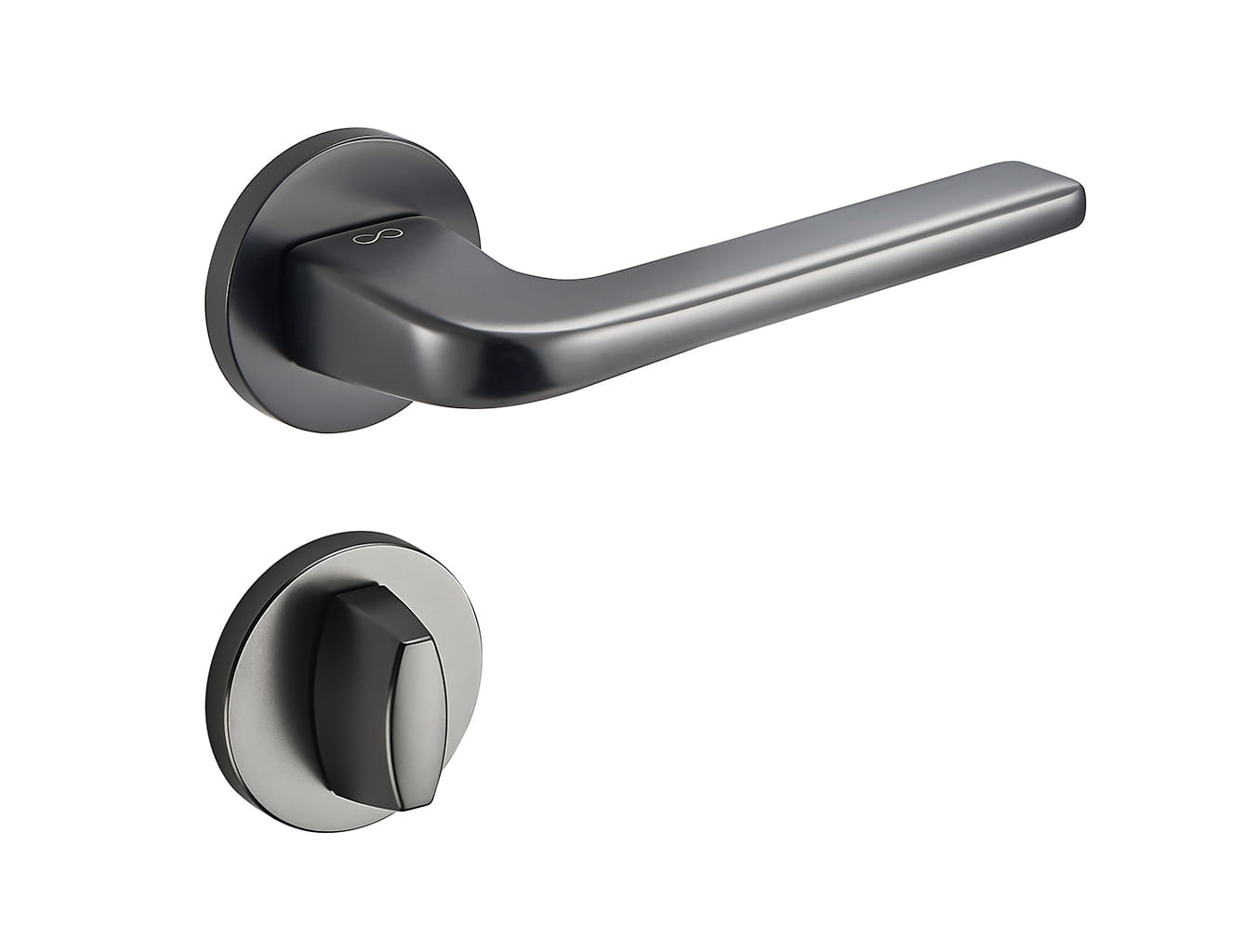 Klamka Solo Fit KSO O BN00 na rozecie okrągłej gun-metal