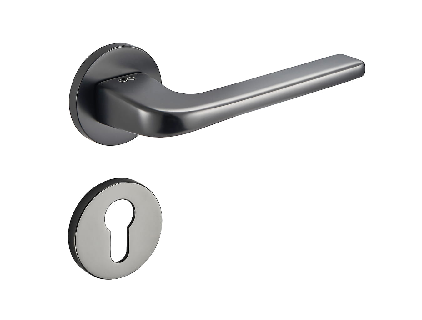 Klamka Solo Fit KSO O BN00 na rozecie okrągłej gun-metal