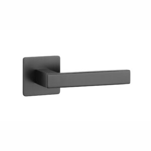 Klamka Sterk Kvadrat 1760 na rozecie kwadratowej Q Ultra Slim 3 mm, czarny matowy