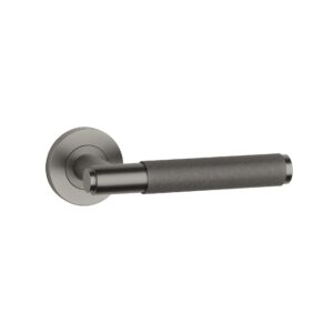 Klamka Sterk Oval 1741 na rozecie okrągłej R Pro 8 mm, bazaltowy pvd