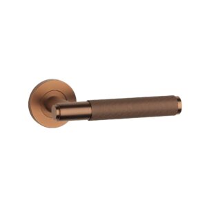 Klamka Sterk Oval 1741 na rozecie okrągłej R Pro 8 mm, miedziany pvd