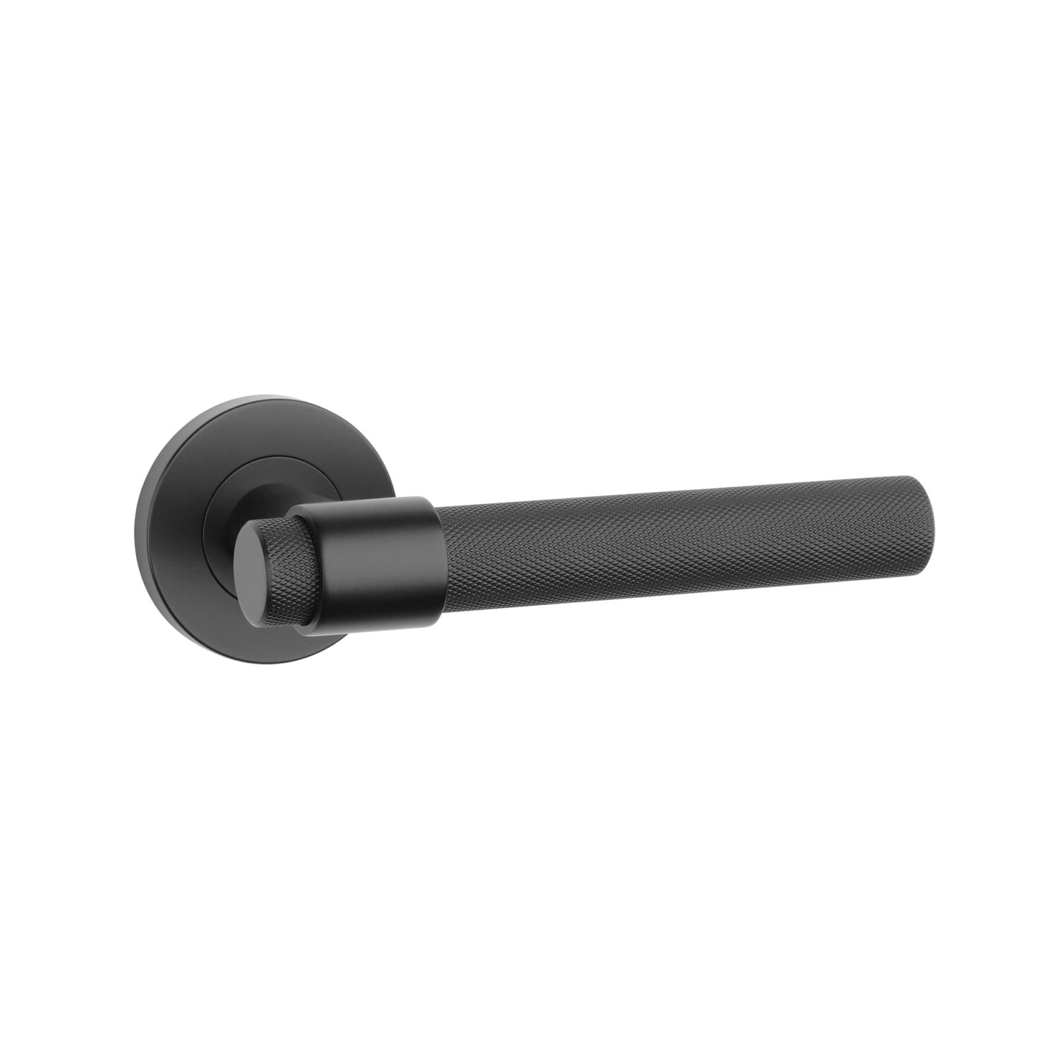 Klamka Sterk Oval 1743 na rozecie okrągłej R Pro 8 mm, czarny matowy