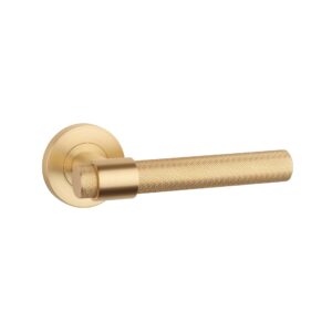 Klamka Sterk Oval 1743 na rozecie okrągłej R Pro 8 mm, złoty matowy