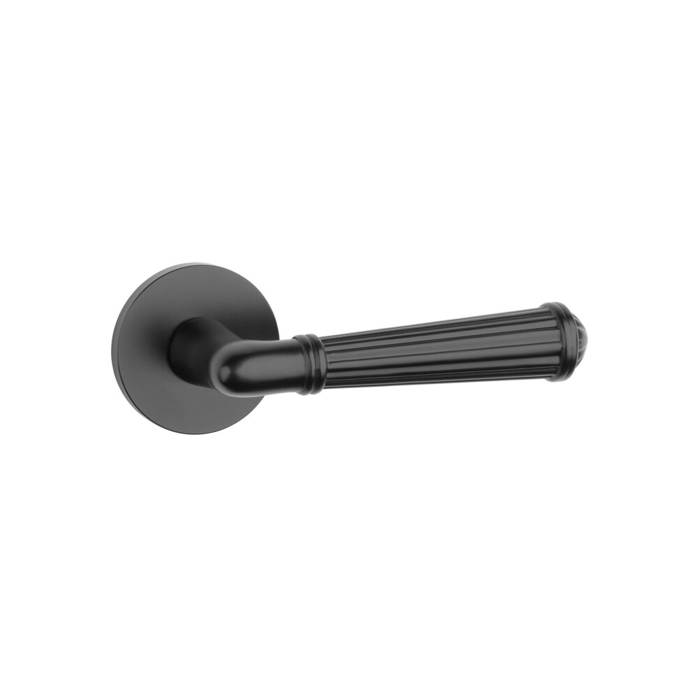 Klamka Stile Arida na rozecie okrągłej R Slim 7 mm, czarny matowy