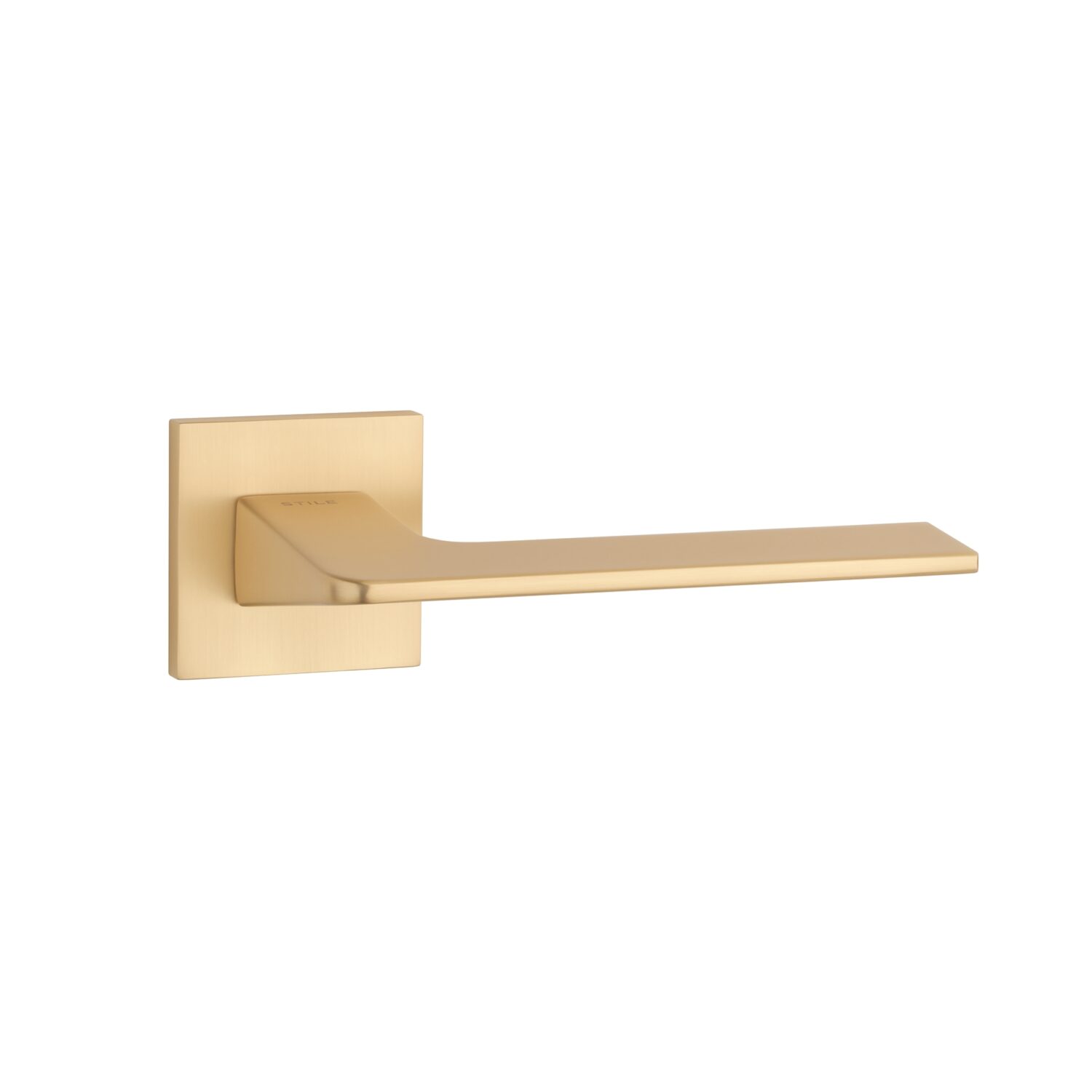 Klamka Stile Oma na rozecie kwadratowej Q Slim 7 mm, złoty matowy