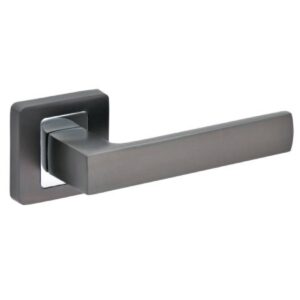 Klamka Toma na rozecie kwadratowej R62 antracyt/chrom
