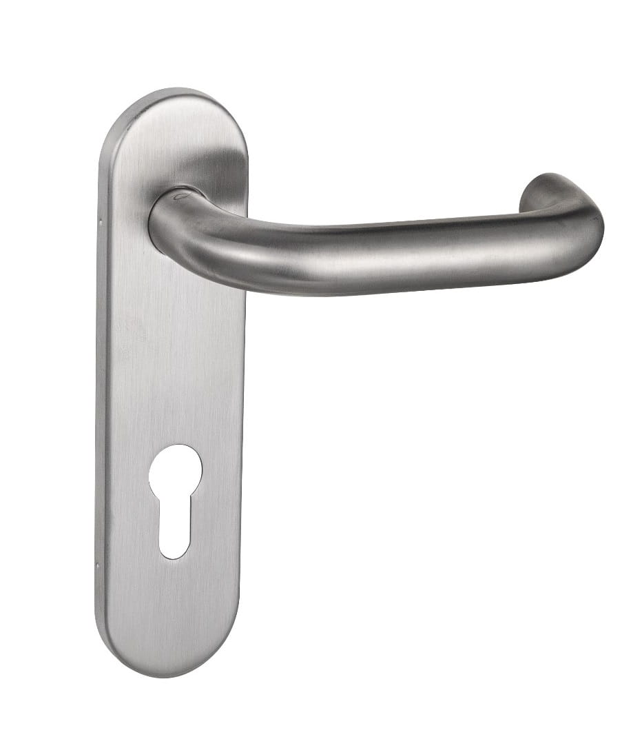 Klamka Ultra KUL 512 na szyldzie długim 3/4 wkładka INOX