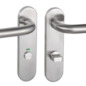Klamka Ultra KUL 513 na szyldzie długim 3/4 WC INOX