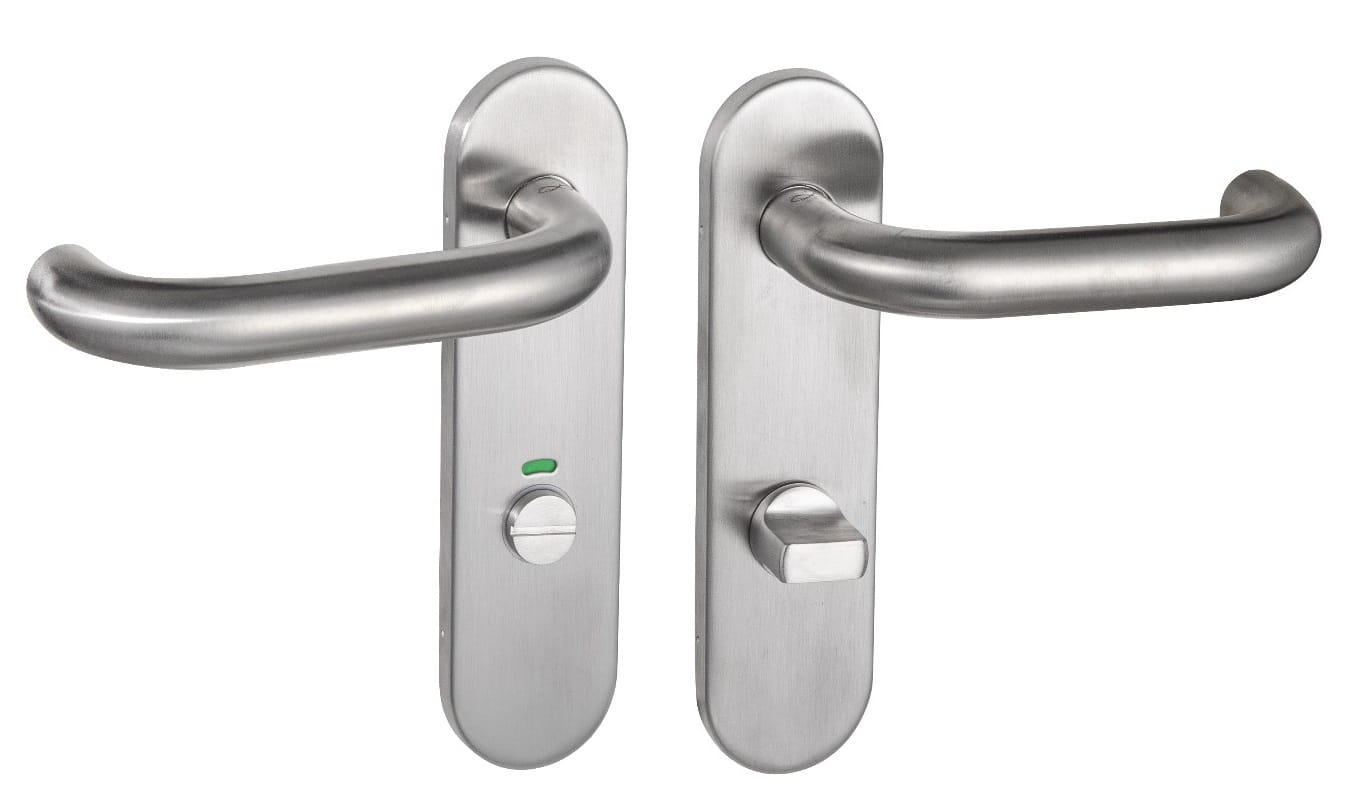 Klamka Ultra KUL 513 na szyldzie długim 3/4 WC INOX