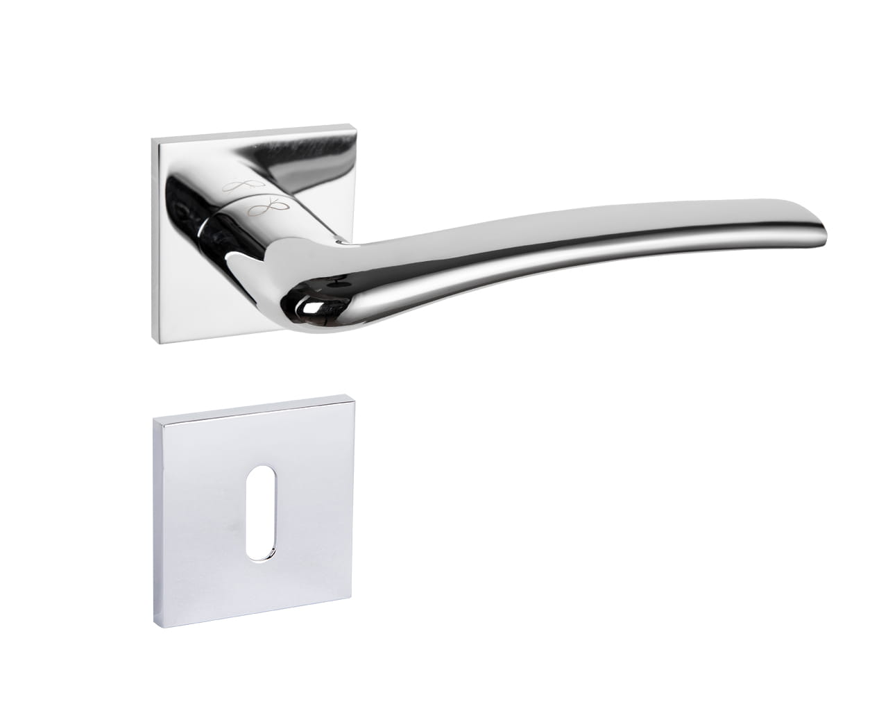 Klamka Vento KVNO S 700/CP na szyldzie kwadratowym chrom/CP