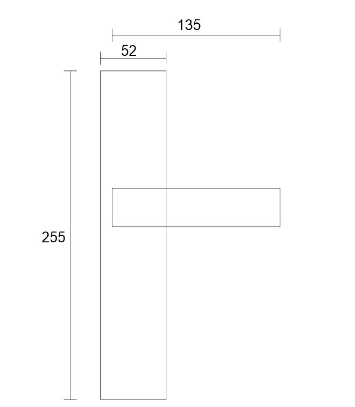 Klamka zewnętrzna Exit klasa 1 R58 na szyldzie 72mm inox wkładka