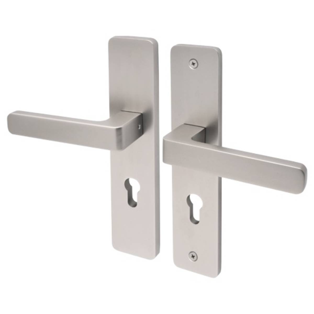 Klamka zewnętrzna Nova klasa 2 R77 na szyldzie 72mm inox wkładka