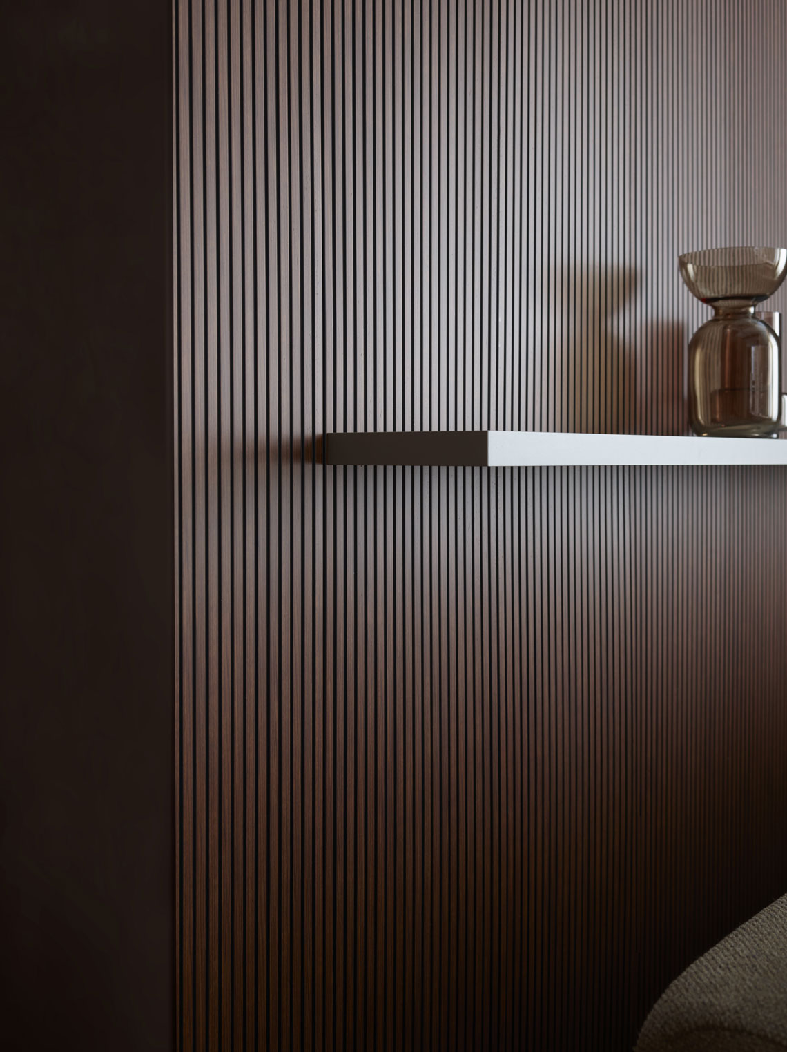 Lamele ścienne Linerio XS-Line Micro Mocca 30 × 265 × 0,6 cm