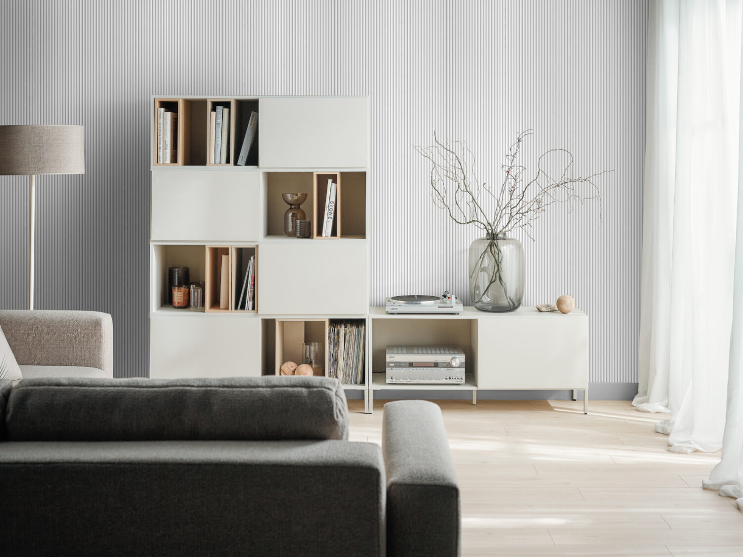 Lamele ścienne Linerio XS-Line Oval White 30 × 265 × 0,9 cm