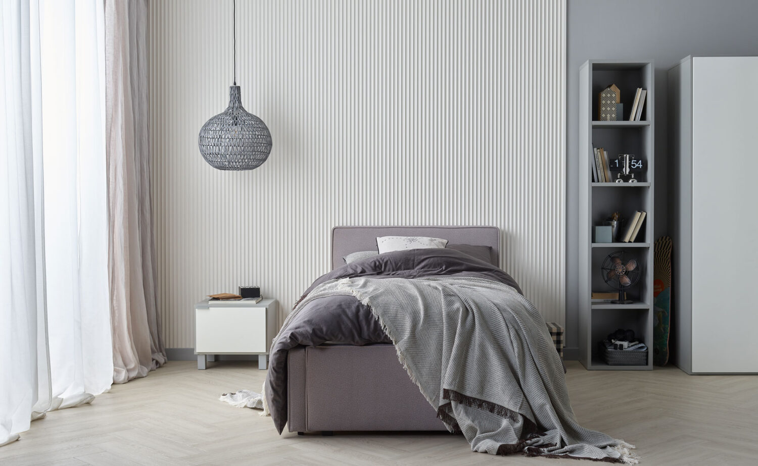 Lamele ścienne Linerio XS-Line Wave White 30 × 265 × 0,9 cm